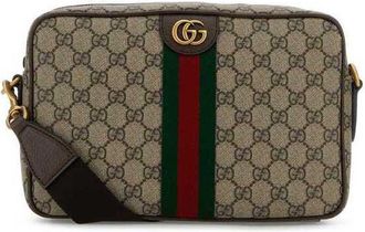 Gucci Printed Canvas Crossbody Bag Oldbenacvrvna T Polyurethane Polyamide Borse A Tracolla