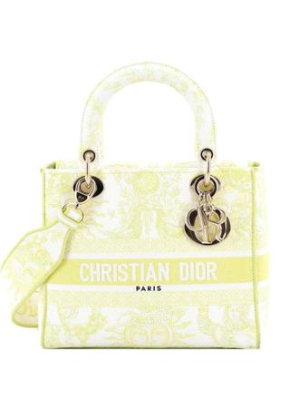 Dior Lady D-Lite Bag Embroidered Canvas Medium satchel - Multicolour