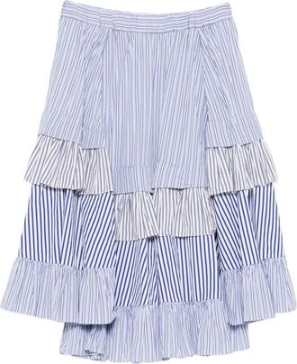 Comme Comme Falda midi de algod&oacute;n Comme Comme