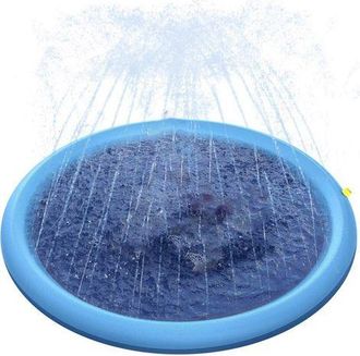 OEM Alfombra De Juegos Hinchable Con Fuente De Agua, 170 Cm, Pvc, Azul