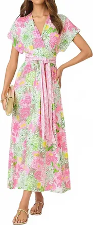 Lilly Pulitzer Keenan Maxi Dress In Resort White Mum Patch