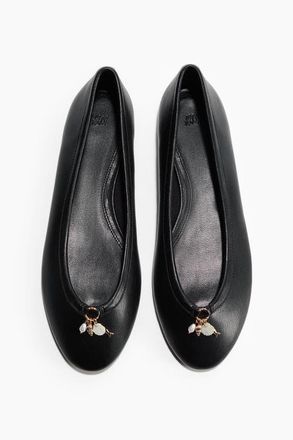 H&M Charm-detail Ballet Flats in Black at Nordstrom, Size 10