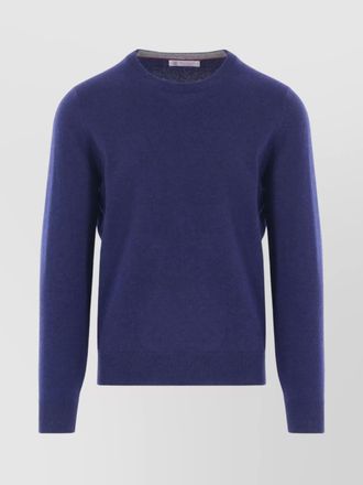 Brunello Cucinelli soft cashmere crewneck sweater with m&eacute;lange knit