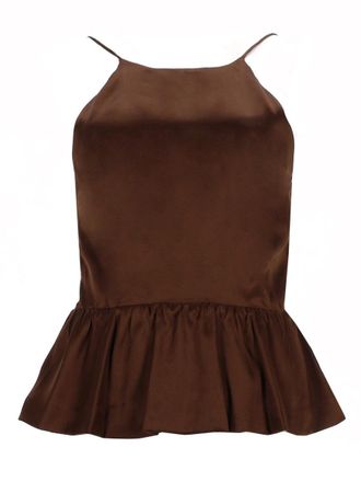 The Garment Catia Silk Peplum Back Bow Top