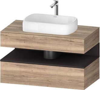 Duravit Duravit - Qatego Consola Mueble Bajo Lavabo, 1 Extra&iacute;ble, 1 Caj&oacute;n