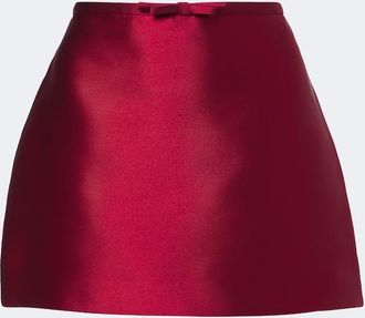 SIMKHAI Viana bow-detail satin miniskirt