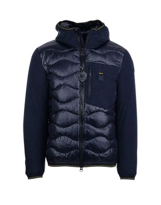 Blauer Dark Blue Albert Wave-Quilted Hooded Down Jacket