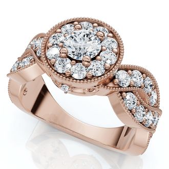 Pompeii3 1Ct TW Wendy Diamond Engagement Ring 10k Gold Lab Grown