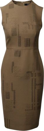 Max Mara Sleeveless Sheath Dress in Brown Wool