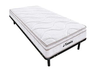 Vente-Unique Pack somier de l&aacute;minas + colch&oacute;n de muelles de 3 zonas con memoria de forma WOLKENTANZ de YSM&Eacute;E - 90x200 cm