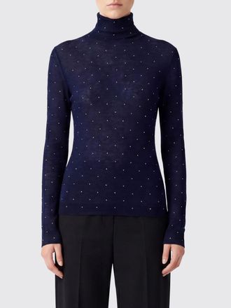Paco Rabanne Dolcevita slim fit in lana a coste con ricamo e borchie