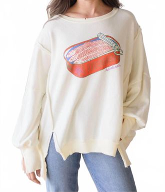 Free People Graphic Camden Top In Sardine Combo