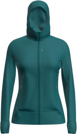 Icebreaker Merino 260 Quantum IV L/S Zip Hoodie Merinohoodie f&uuml;r Damen | blau/t&uuml;rkis