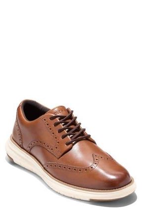 Cole Haan Grand Remix Wingtip Oxford Sneaker in British Tan /madeira /ivory at Nordstrom Rack, Size 10.5