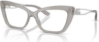 Dolce & Gabbana 55mm Cat Eye optical glasses in Grey at Nordstrom