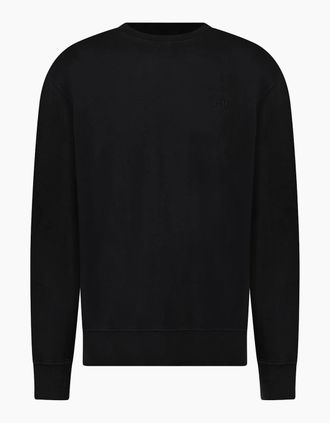 C.P. Company Mens CP Company Brushed and Emerized Diagonal Fleece Crewneck Sweatshirt Black - Size: 38