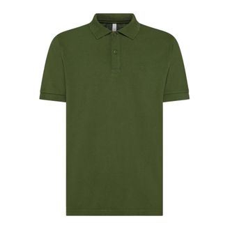 Sun 68 Polo Shirts, male, Green, Size: 2XL Short-sleeve Cotton Polo Shirt