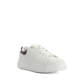 Dune London Womens Ladies Electron - Suede Flatform Trainers - White - Size UK 8