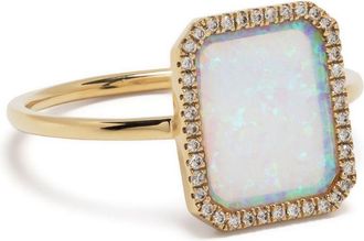 Persée 18K Yellow Gold Opal And Diamond Ring - Womens - Opal/18kt Yellow Gold