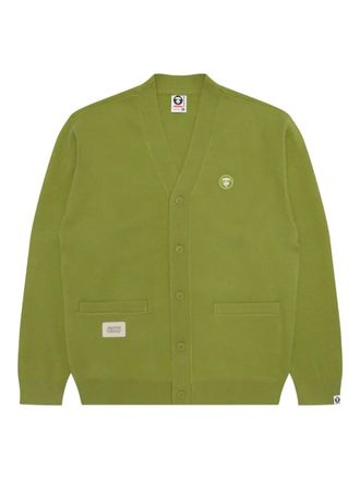 Aape By A Bathing Ape Ape Head patch-pocket cardigan - men - Polyester/Acrylic - M - Green