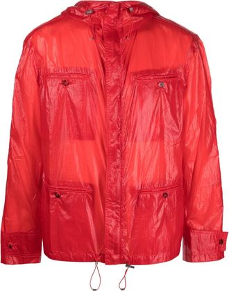 Ferragamo multi-pocket hooded jacket - women - Polyamide - 50 - Red
