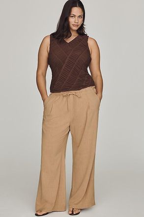 Maeve Pleated Wide-Leg Trousers Pants