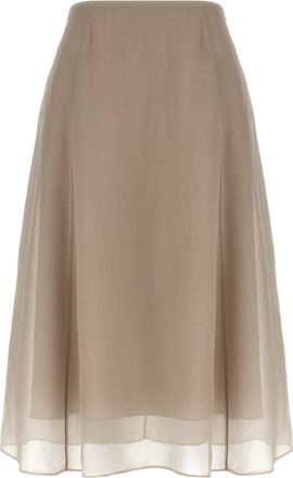 Brunello Cucinelli Circle Gonne Bianco-Donna