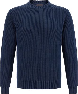 Boggi Milano Geribbelde sweater - Blauw