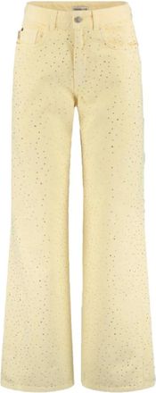 Harper & Yve Dames, Jeans, Geel, Maat: W27 Katoen
