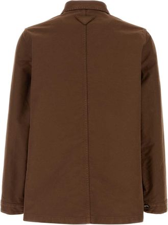 Prada Mens Canvas Jacket Brown Cotton