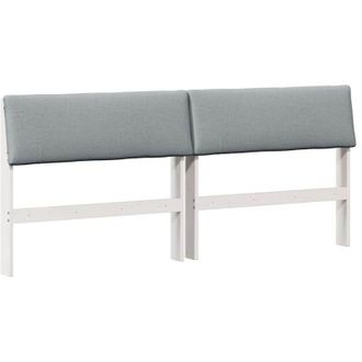 vidaXL Cabecero Tapizado Gris Claro 200 Cm Madera De Pino Macizo Vidaxl