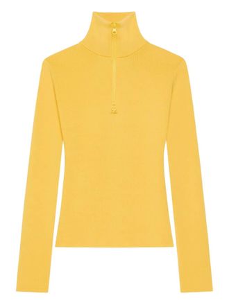Courrèges high-neck long-sleeve T-shirt - Yellow