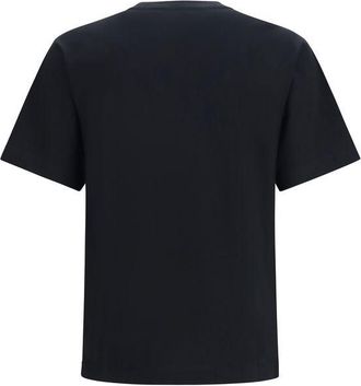 Burberry Logo-Embroidered Cotton T-Shirt - Black