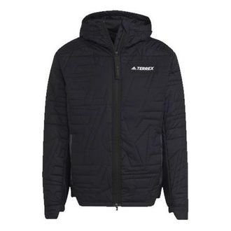 adidas Terrex MYSHELTER PrimaLoft Hooded Padded Jacket Asia Sizing Black GQ3698