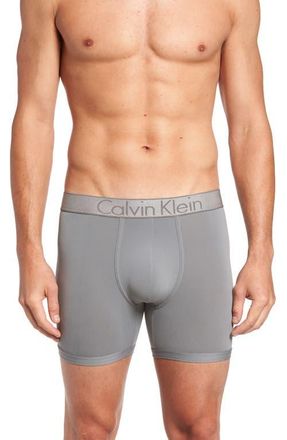 Calvin Klein Customized Stretch Boxer Briefs in Grey Sky at Nordstrom, Size Medium