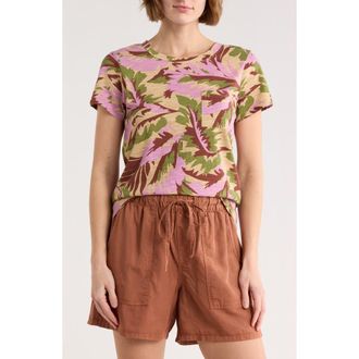 Sanctuary One Pocket T-Shirt in La Palma Floral Green at Nordstrom Rack, Size X-Small