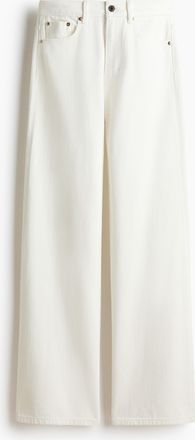 H&M Wide High Jeans - White