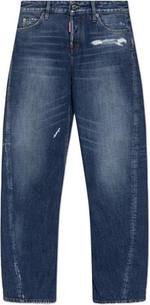 Dsquared2 Loose Twst Jeans - Dames - Loose Fit Jeans - Blauw - L - Katoen - Jeans