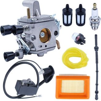 OEM Kit De Filtro De Aire De Carburador Linduxe Con Bobina De Encendido Para Desbrozadoras Stihl Fs120, Fs200 Y Fs250 (41341200653, 41341200603 Y 41344001