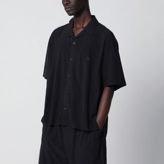Yohji Yamamoto Camicia Ultralight Woven nera in poliestere riciclato