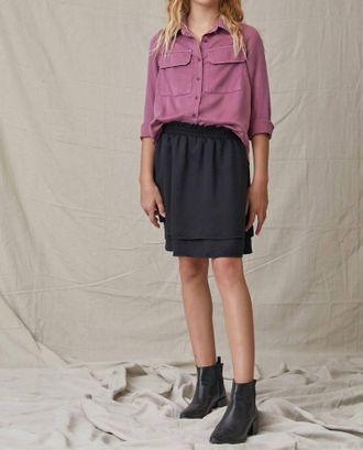 Bella Dahl Girls Double Layer Skirt In Black