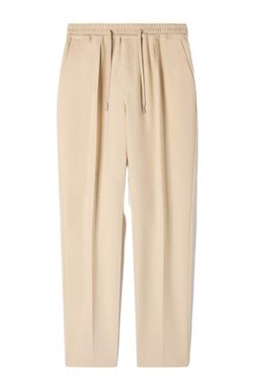 Sandro Elasticated straight-leg trousers in Oats at Nordstrom, Size Xx-Large X 31
