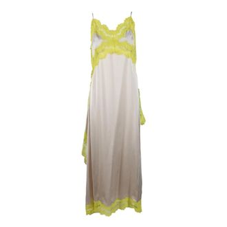 Msgm Lange onderjurk in polyester - Dames - Casual kleedjes - Veelkleurig - M - Polyester - Kleedjes