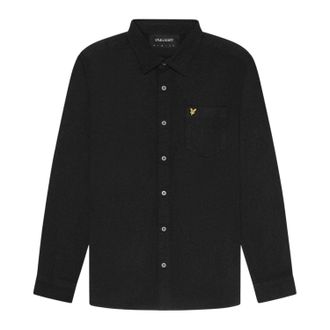 Lyle & Scott Twill-overhemd met logo voor heren (Zwart)