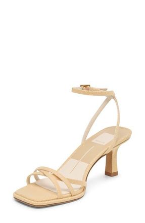Dolce Vita Manji Ankle Strap Sandal in Lt Natural Raffia at Nordstrom, Size 9.5