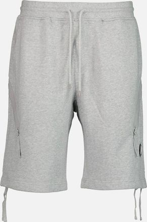 C.P. Company Mens Diagonal Fleece Lens Sweat Shorts - Grey - Size: 29/28/32