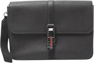 Gucci Pre-owned Cross Body Bags, male, Black, Size: ONE SIZE Pre-owned Leather gucci-bags