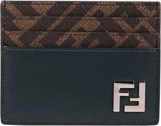 Fendi Leren pasjeshouder - Groen