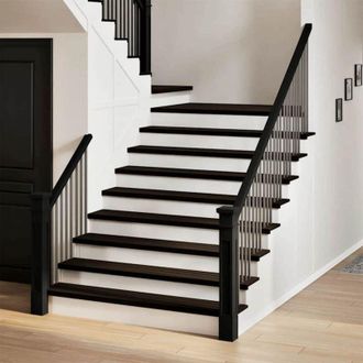 vidaXL Vidaxl - Pelda&ntilde;os De Escalera 16 Uds Madera Maciza Roble Marr&oacute;n Oscuro