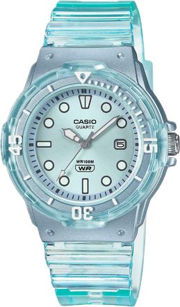 Casio Womens Transparent Blue Water-Resistant Watch - LRW-200HS-2EVCF